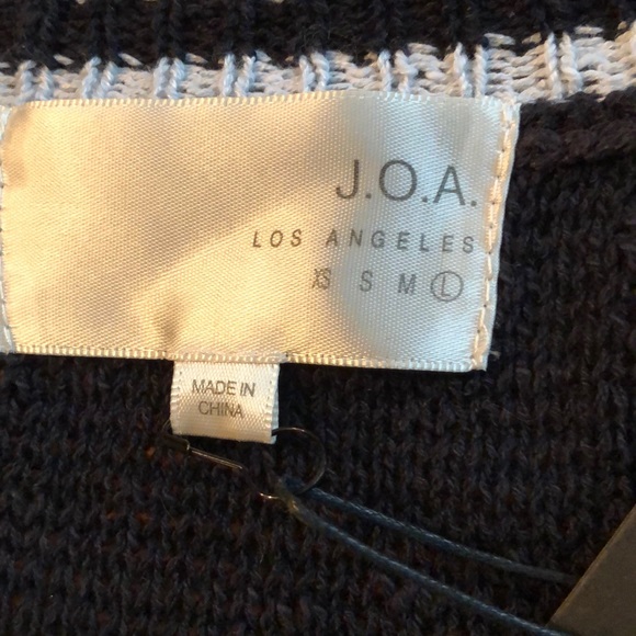 J.O.A. Los Angeles Navy Knit Sweater - Picture 2 of 6